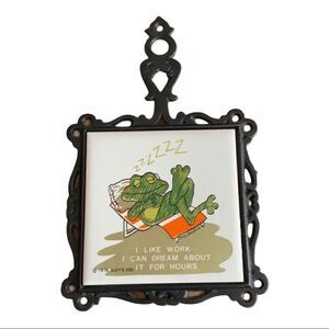 Vintage 1976 Cathay Frog Trivet